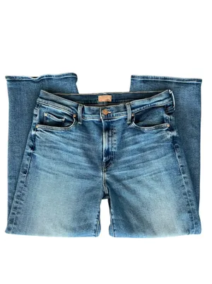 Mother Denim Women’s The Mid Rise Rambler Zip Ankle Jeans Out Of The Blue Sz 32 thumbnail 3