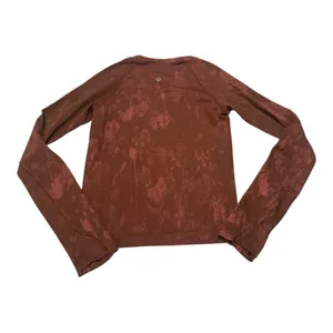 Lululemon size 4 swiftly tech Brown Long Sleeve Women's Top waist length thumbnail 2