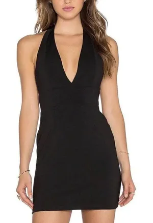 NBD X Revolve Late Night Black Mini Dress thumbnail 1