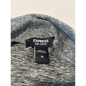 Express Bodysuit Body Contour Gray Turtleneck Size M thumbnail 2