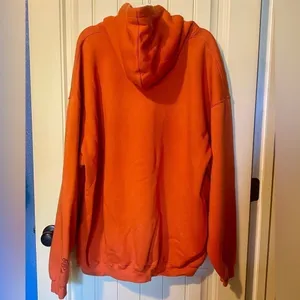 Vintage Harley Davidson Motorcycles Orange 2005 Long Sleeve Hooded Sweatshirt thumbnail 4