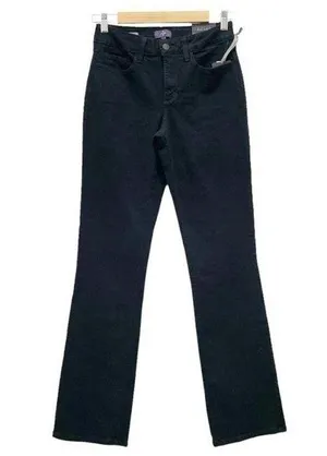 NWT NYDJ Barbara Tummy-Control Bootcut Jeans Black Denim Women's Size 2 NEW thumbnail 1