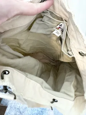 Y2K NWT Walt Disney World Beige Canvas Tote Bag thumbnail 5