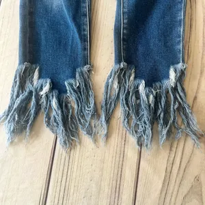 KanCan Leslie Fringe Hem Distressed Mid Rise Skinny Jeans thumbnail 7