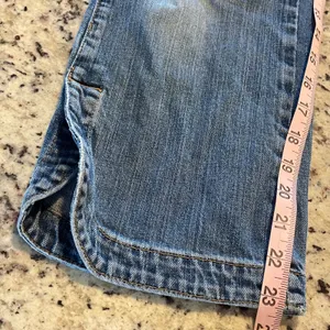 Gap Cropped Boot Cut Jeans Womens 6 Blue Y2K Medium Wash Split Hem Mid Rise thumbnail 7