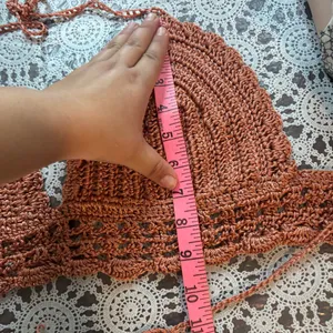 Women’s Handmade Crochet Bikini Top terracota thumbnail 5