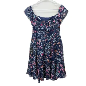 NWT Lulus My Favorite Navy Blue Floral Print Off the Shoulder‎ Dress Size MEDIUM thumbnail 7