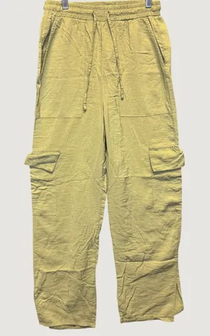 2271 | Olive Green Utility Cargo Pants High Waist Relaxed Gorpcore Women L thumbnail 1