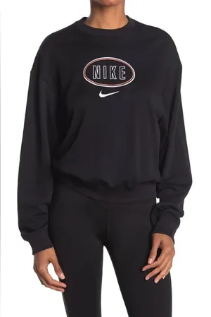 Nike Black Cropped Women’s Crewneck Embroidered Sweatshirt Size XL thumbnail 1