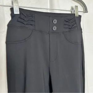 NWT Halara Black Ruffle Waist Band‎ Casual Athletic Pants Size XS thumbnail 4