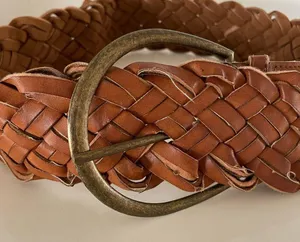 70s Brown Braided Belt thumbnail 2
