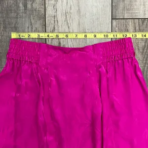 Adrianna Papell Fuchsia Pink Silk Skirt With Floral Design Size 8 thumbnail 3