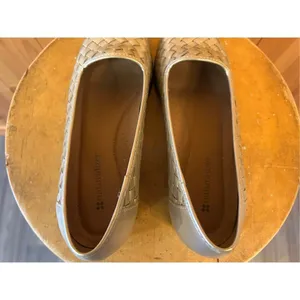 Naturalizer Woven Brazil Leather Ballet Flats Loafers Shoes Womens 7.5N Pewter thumbnail 5
