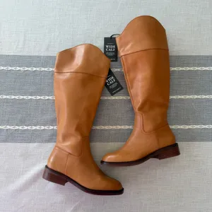 NWT Vince Camuto Alfella Boot Size 6.5 Wide Calf Knee High Equestrian Leather thumbnail 2