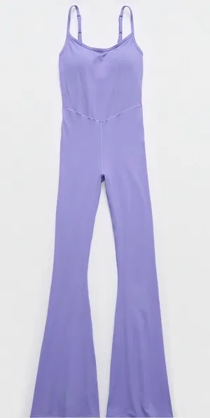 Offline By Aerie Real Me Xtra Flare Violet Jumpsuit thumbnail 1