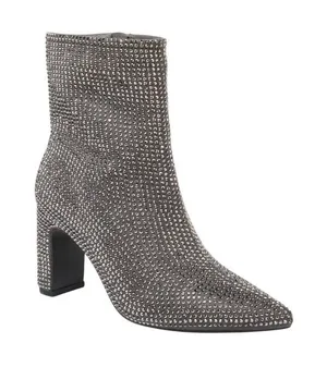 NEW A New Day Womens Gloria Low Shaft Heeled Rhinestones Boots Silver Gray 7M thumbnail 1