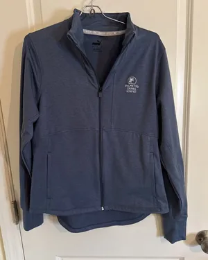 Women's Puma Blue Full Zip Golf Jacket Palmetto Dunes Hilton Head Large thumbnail 1