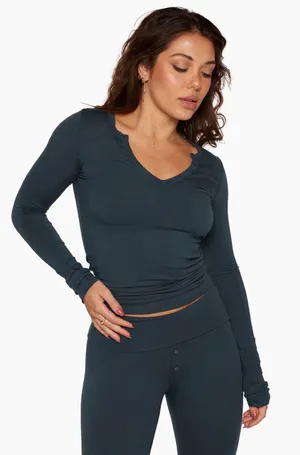 Set Active Sleep Henley Flare Pants thumbnail 1