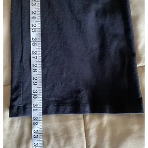 Y2K VS PINK M Foldover Black Flare Leggings Pink Silver Logo Low Rise Vtg thumbnail 13