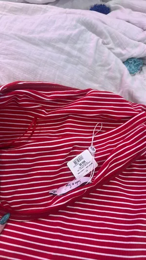 Sadie and Sage Red striped tube top thumbnail 2