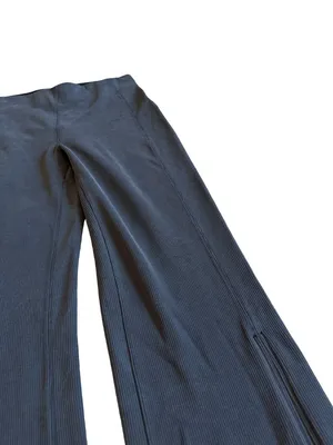 Lululemon Ribbed Zip Flared Pants Brushed Softstreme Athletic Size 8 Women's thumbnail 7