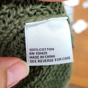Per Se by Carlisle V-Neck Army Green Sweater L‎ thumbnail 6
