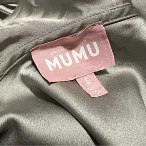 Show Me Your Mumu SMYM Samantha Ruffle Wrap Dress in Moss green NEW SMALL thumbnail 4