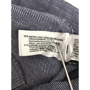 Zara Blue Linen Blend High Waist Straight Leg Trouser Pant Sz Large Minimalist thumbnail 7