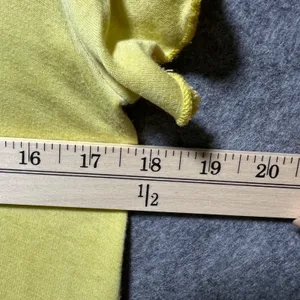 Ten‎ Sixty Sherman Womens Yellow V-Neck Short Sleeve Raw Hem Tee Shirt Large thumbnail 5