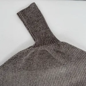 Favlux Chenille Sweater Women L Taupe Brown Oversized Dolman Batwing Cozy Chic thumbnail 4