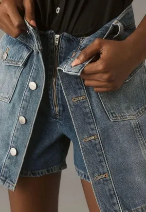 Anthropologie Pilcro Country Denim Skorts, Size 26 thumbnail 4