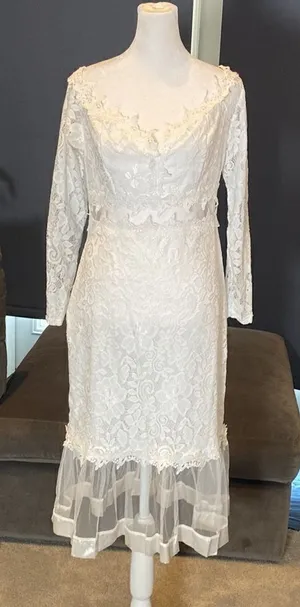 Women’s Long Sleeve Lace Dress with Sheer Areas Size L NWOT thumbnail 1
