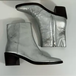 Madewell The Darcy Ankle‎ Boots Silver Size 7 thumbnail 5