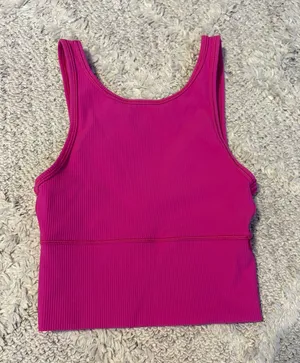 Pink Ribbed Lululemon Tank Top thumbnail 1