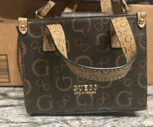 Guess Brown Mini Monogram Bag thumbnail 1