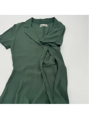 Urban Outfitters Green Short Sleeve Midi Dress XSP thumbnail 7