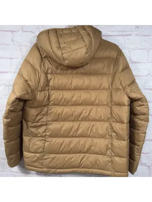 Abercrombie & Fitch Lightweight Packable Puffer Jacket Women’s Large Tan Hooded thumbnail 7