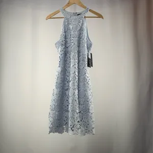 NWT Lulus Love Poem Lace Mini Dress in Light Blue Size Large‎ thumbnail 4