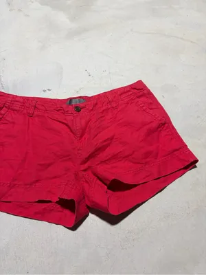 North face Red Women's linen Cotton blend Shorts 6 thumbnail 5