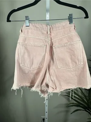 X293. Zara High-Rise Pink Denim Cutoff Shorts thumbnail 3
