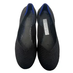 Rothy’s Flat Knit Honeycomb Rounded Toe Flats shoes Black/Blue Halo Size 7 thumbnail 3