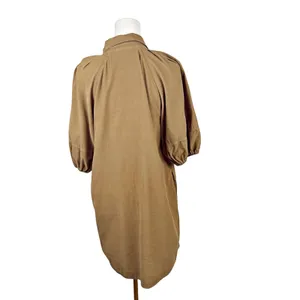 Velvet by Graham & Spencer SM Kady Brown Corduroy Puff Sleeve Mini Dress Boho thumbnail 7