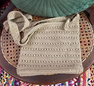 The Sak Natural Tan Crochet Boho Hippie Crossbody Bag thumbnail 1