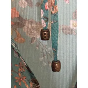 Anthropologie Maeve Emmy Teal Green Floral Printed Puff Sleeve Tunic Dress M thumbnail 4