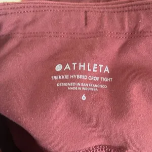 Athleta Trekkie Hybrid Crop Tight Cognac Brown Hiking Trail Pants 6 thumbnail 5