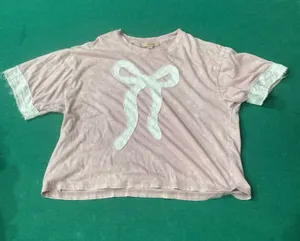 Skies Are Blue Distressed bow tee thumbnail 1