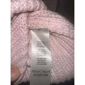 White House Black Market Pink Knit Funnel Neck Long‎ Sleeve Fitted Sweater thumbnail 6