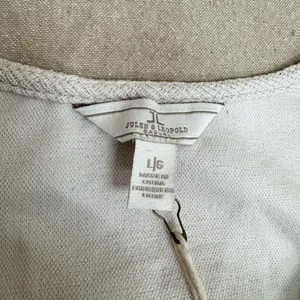 Jules & Leopold Button-Up Vest Women's Ivory Beige Button-Up Vest Size L Casual thumbnail 4