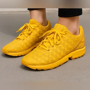 Adidas ZX Women’s Size 6.5 Flux Weave Yellow Sneakers(B73)✨✨ thumbnail 2