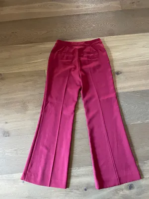 MILLY Nash Cady Pants- Burgundy Wide Leg Trousers Size 4 thumbnail 12